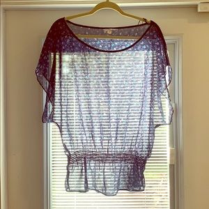 Sheer American eagle cover up top